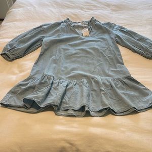 Brand new with tags mango puff sleeve dress with frills